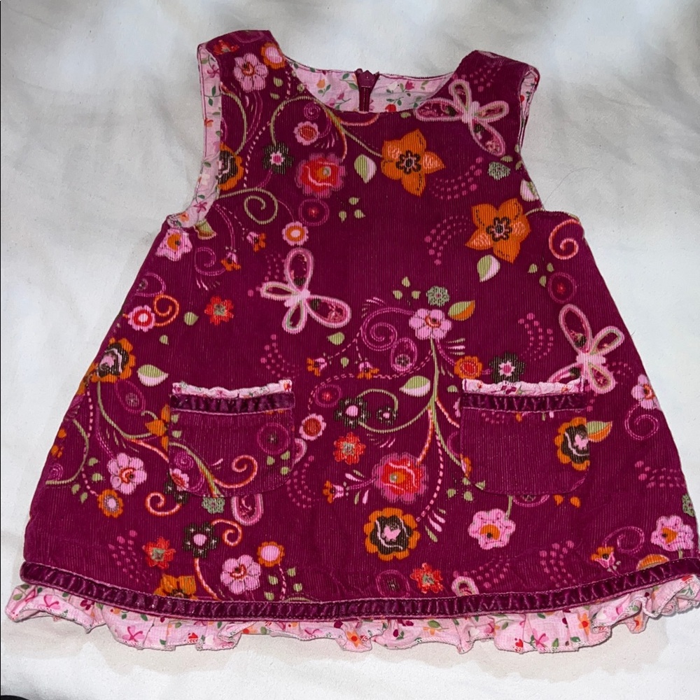 Vintage Babygirl Floral Corduroy Dress The Children’s Place Size 3-6M
